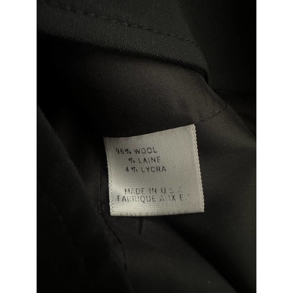 Women 6 Theory Amanda Blazer Wool 2 Button Black Suit Career Work Lined - Picture 6 of 6